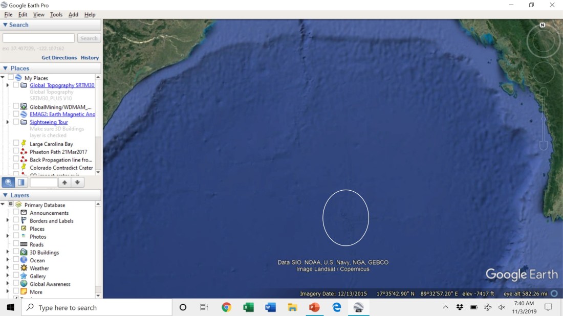 Figure 2 Bay of Bengal closer view with circled feature