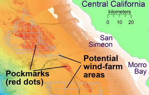 MBARI impact locations off CA coast 27Dec2019